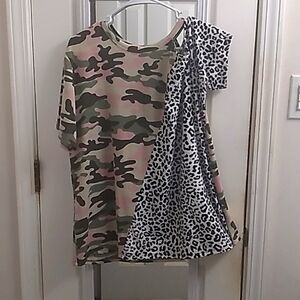 Camo leopard top size large